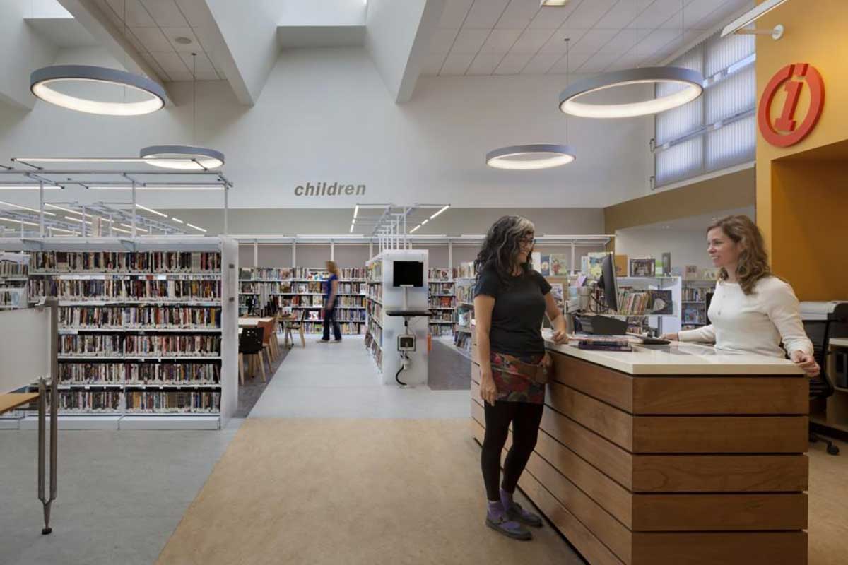 The Family Place is a space filled with toys, comfy furniture, and a collection of parenting materials on the fourth floor of the Central Library.